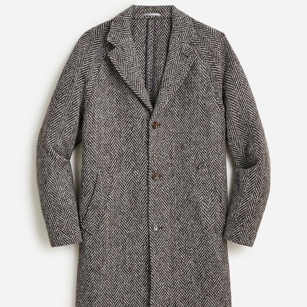 J Crew Donegal Tweed Overcoat 40R/ 42R